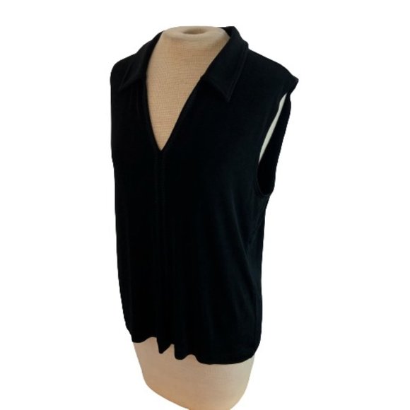 Chico's Tops - Chico's Knit Stretch Top Shirt Blouse Black Size 3